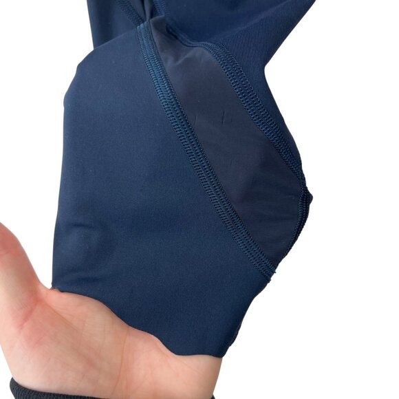 $88 Lululemon Blue True Navy Wunder Under HR Crop 23" Scallop Leggings size 4 - Picture 3 of 7